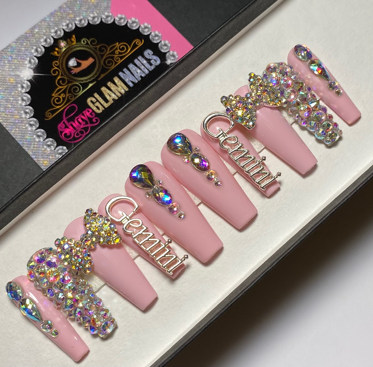 Glam Birthday/Zodiac Bling Press On Nails – Shaye Glam Nails